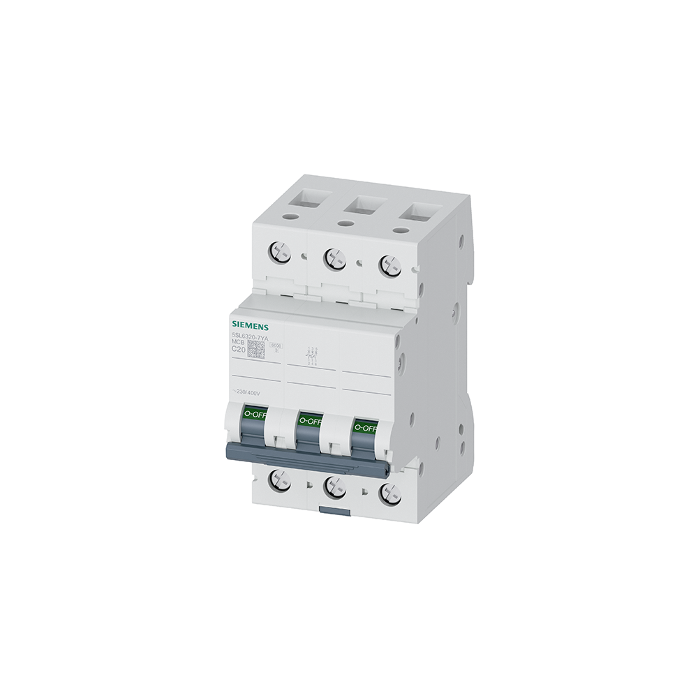 Siemens 5SL6320-7YA 20A C Tipi 3 Kutup 6kA Otomatik Sigorta