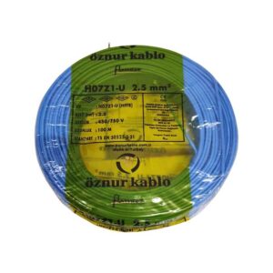 Öznur Kablo 2,5 mm H07Z1-U (NYA) 450/750 V - Mavi