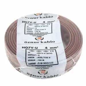 Öznur Kablo 4 mm H07V-U (NYA) 450/750 V - Kahverengi