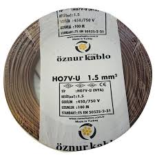Öznur Kablo 1,5 mm H07V-U (NYA) 450/750 V - Kahverengi