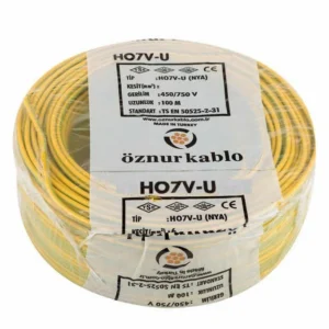 Öznur Kablo 16 mm H07V-U (NYA) 450/750 V - Sarı/Yeşil
