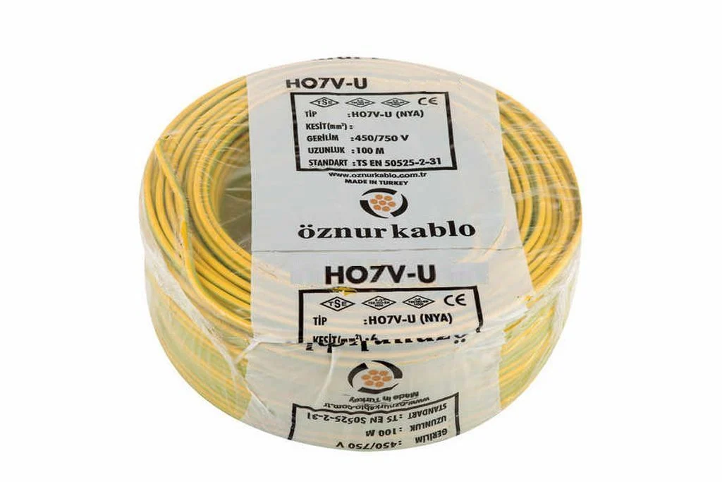 Öznur Kablo 16 mm H07V-U (NYA) 450/750 V - Sarı/Yeşil