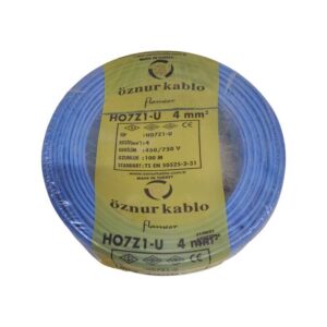 Öznur Kablo 4 mm  H07Z1-U (NYA) 450/750 V - Mavi